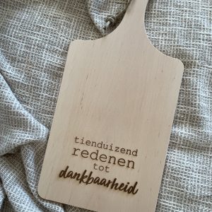 Plank "Tienduizend redenen tot dankbaarheid"