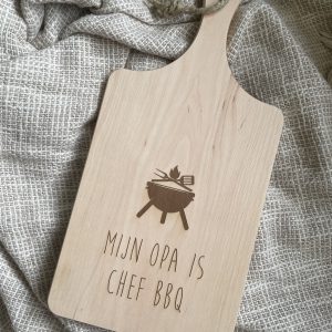 Plank "Mijn opa is chef bbq"