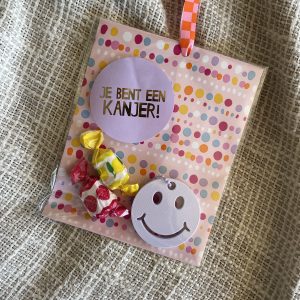 Sleutelhanger smiley lila
