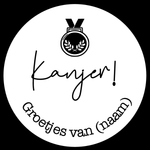 Stickers Avondvierdaagse "Kanjer!"
